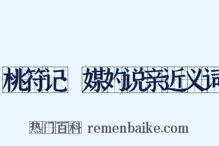 桃符记·媒妁说亲近义词是什么意思的图片